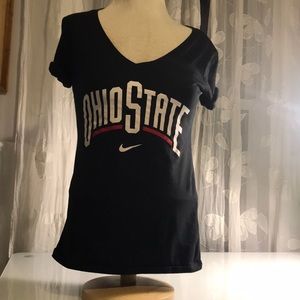 Nike’s black Ohio state Buckeyes v neck shirt